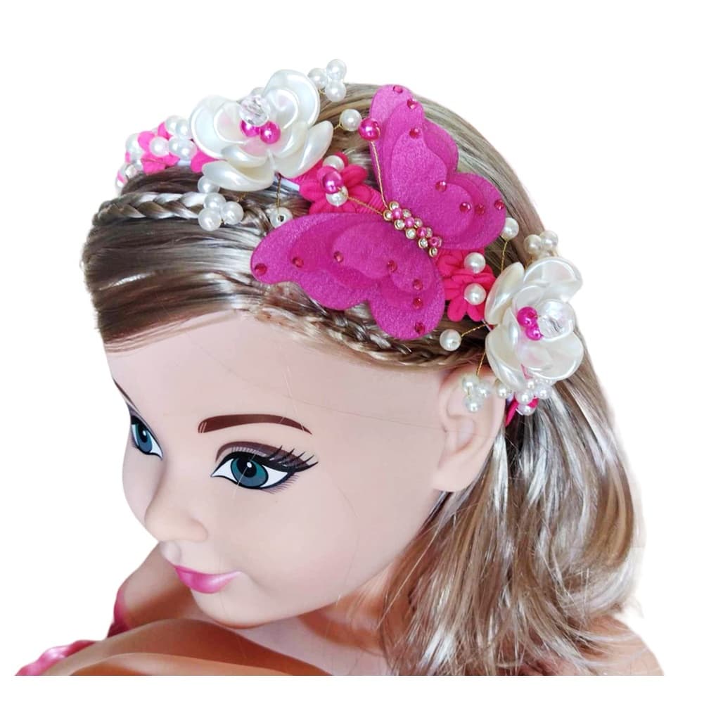 Tiaras Infantil Jardim Encantado Luxo varias cores/Arco infantil/Arco para meninas-Tiara com borboleta