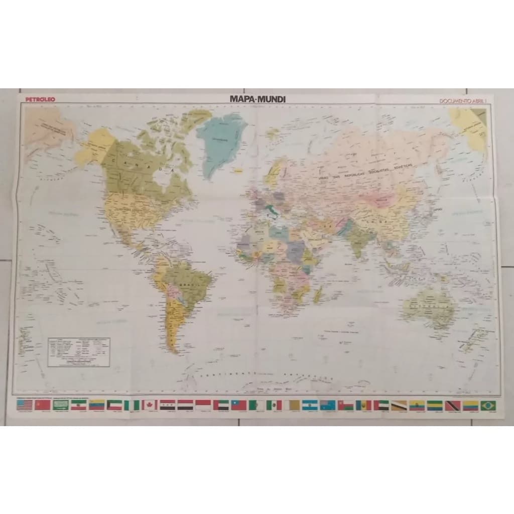 Mapa Mundi - Petróleo Documento Abril 1975