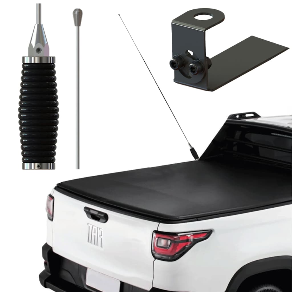 Antena Px Enfeite Camionete Camioneta + Suporte Strada Saveiro Hilux Amarok Ranger S10