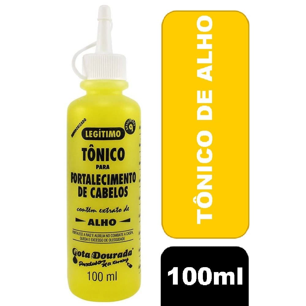 Tônico de alho Gota Dourada para Fortalecimento de Cabelos - 100ml