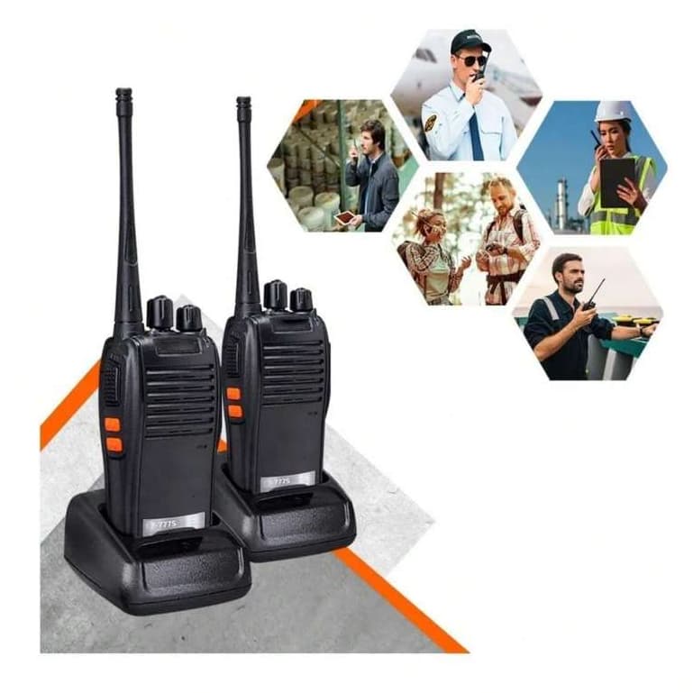 Kit 2 Radios Walk Talk Baofeng 777s Comunicador 16 Canais