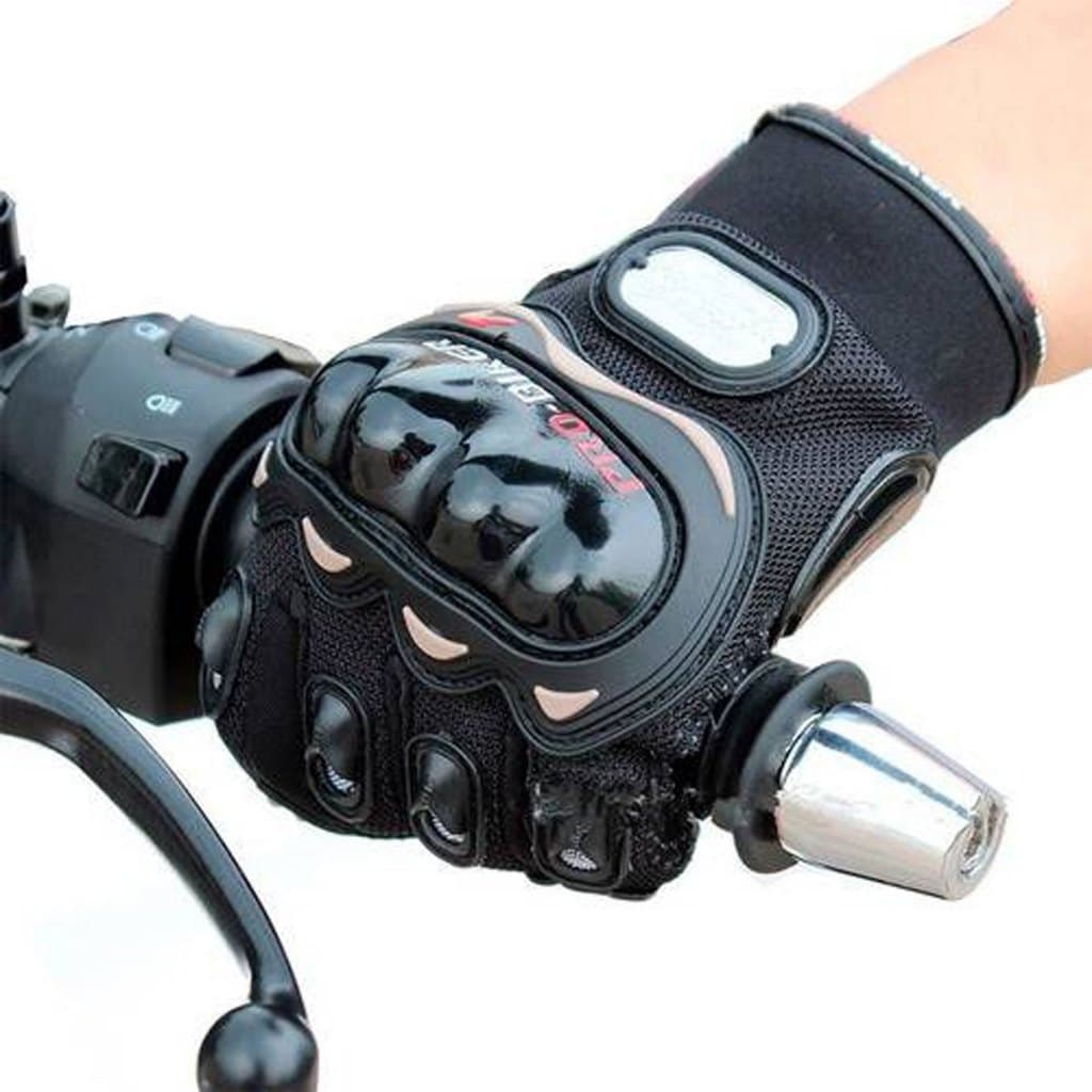Luva Motoqueiro  Biker Preta Moto Motocross Bike Trilha - Preto