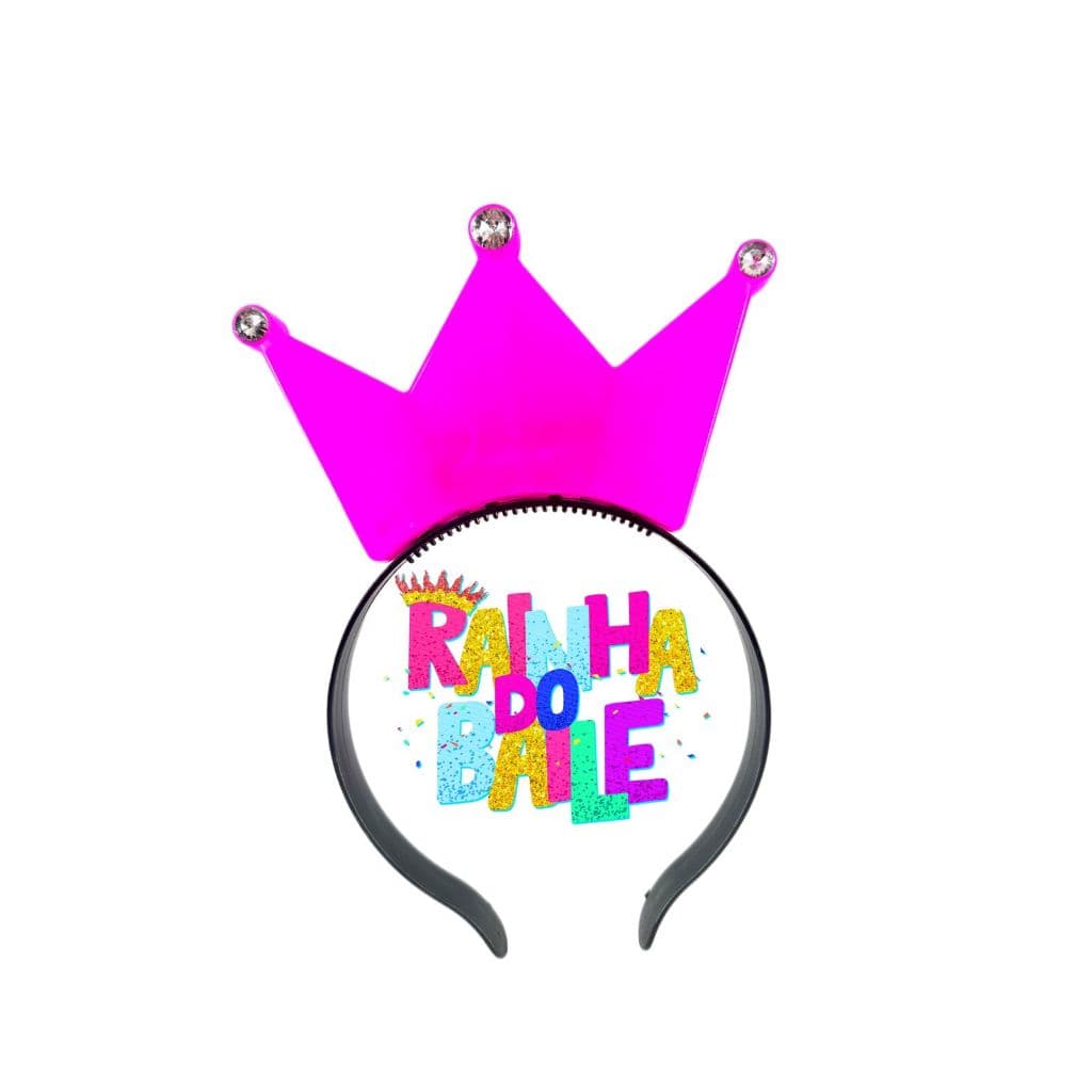 Kit Carnaval 5 Tiaras Luz Led Fantasia Princesa + Brinde