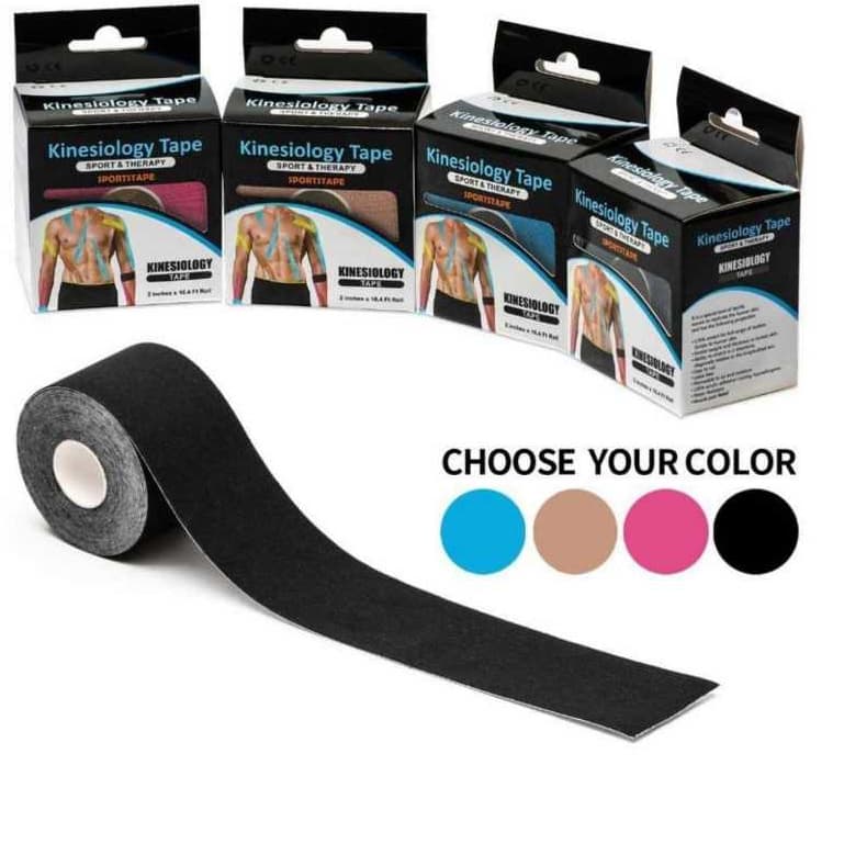 Fita Knesio Tape Bandagem adesiva funcional alivia a dor lesão atleta Rocktape Elástica 5cm X 5m