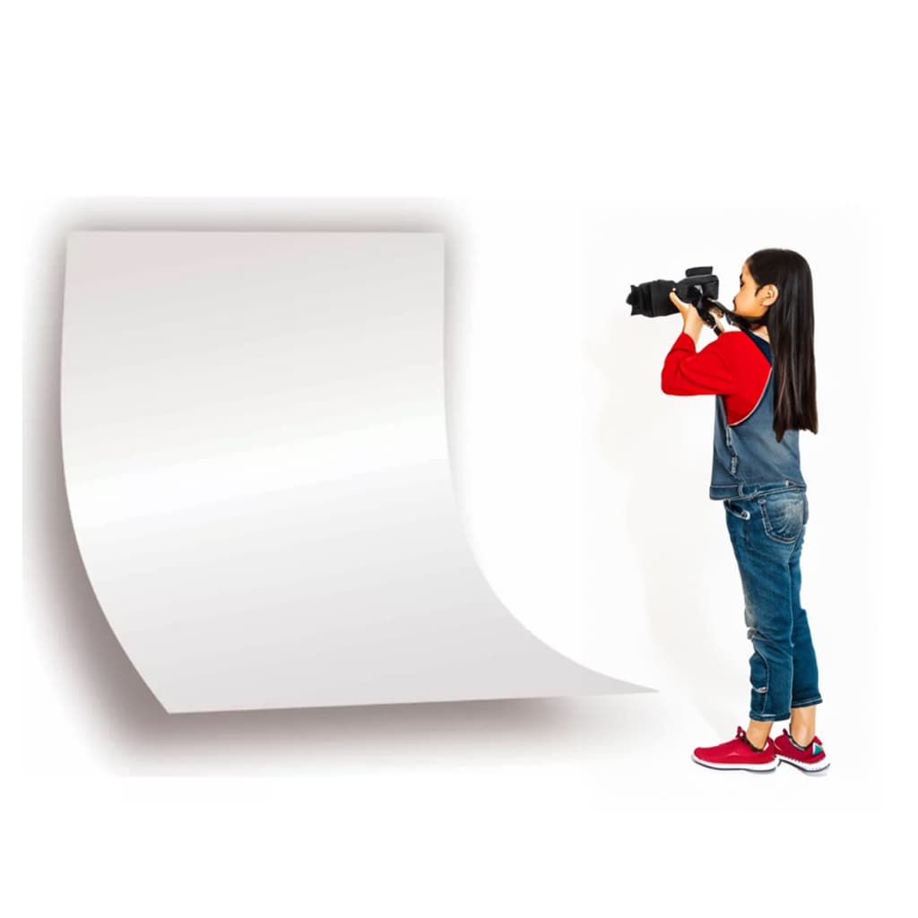 Chapa Placa PS Tipo Acrílico Flexível Poliestireno PSAI Branca 2x1mt Fundo Fotográfico Branco Cenário