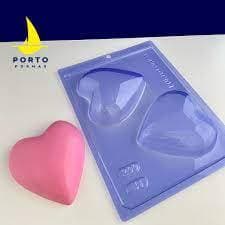 FORMA DE OVO DE PASCOA CHOCOLATE 3 PARTES CORAÇÃO 200GRS SILICONE