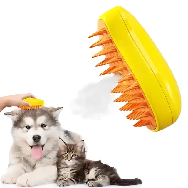 Escova Vapor Tira Pelos para Cães e Gatos