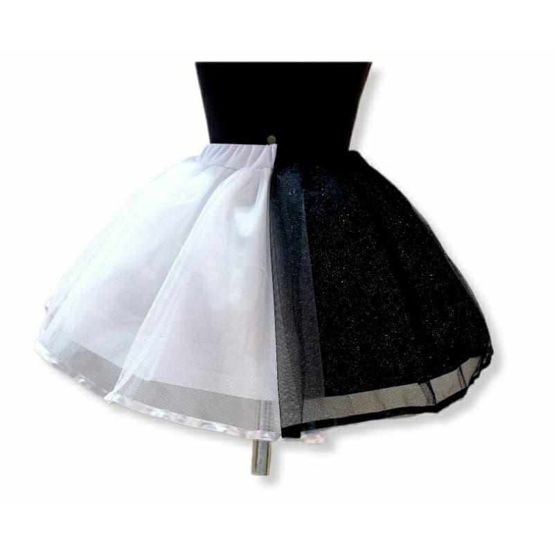 saia  de  tule  carnaval ( tutu ) fantasia / cosplay / temática  / palhaça / colombina / preta e branca