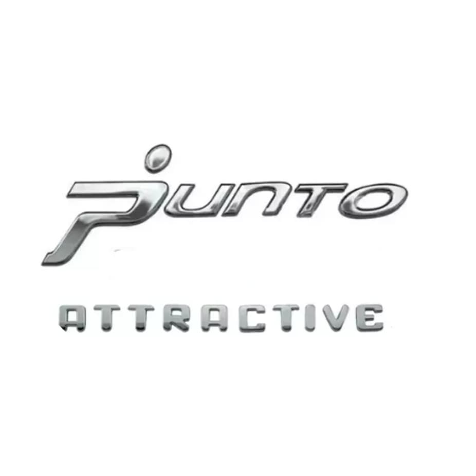 Kit Emblema Letreiro Mala Punto + Attractive - 2 Peças
