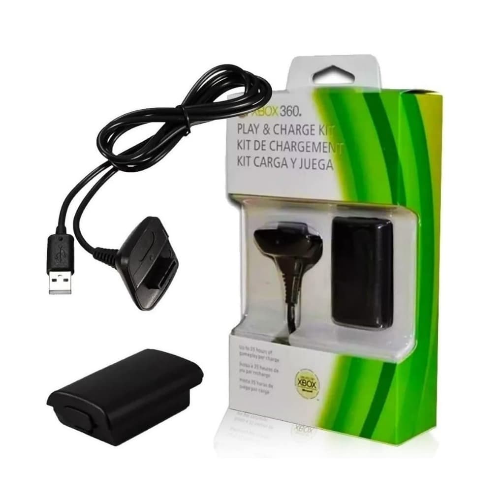 Bateria Recarregável Para Controle X-BOX 360 Ni-Mh - Acompanha Cabo USB.