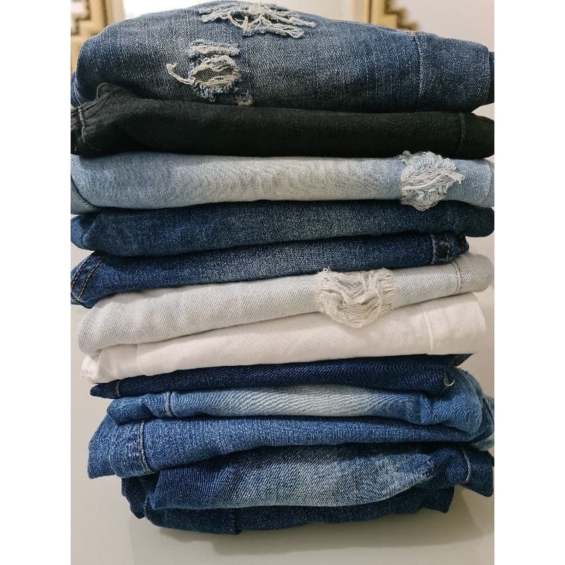 Calças Jeans Feminina Lote com 10 Peças Tamanho Diversos REVENDA Brechó Calças Adulto