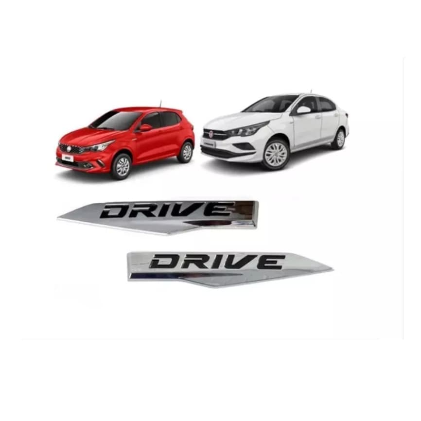 Par Letreiro Fiat Cronos Drive Cromado Porta Lateral 17 / .