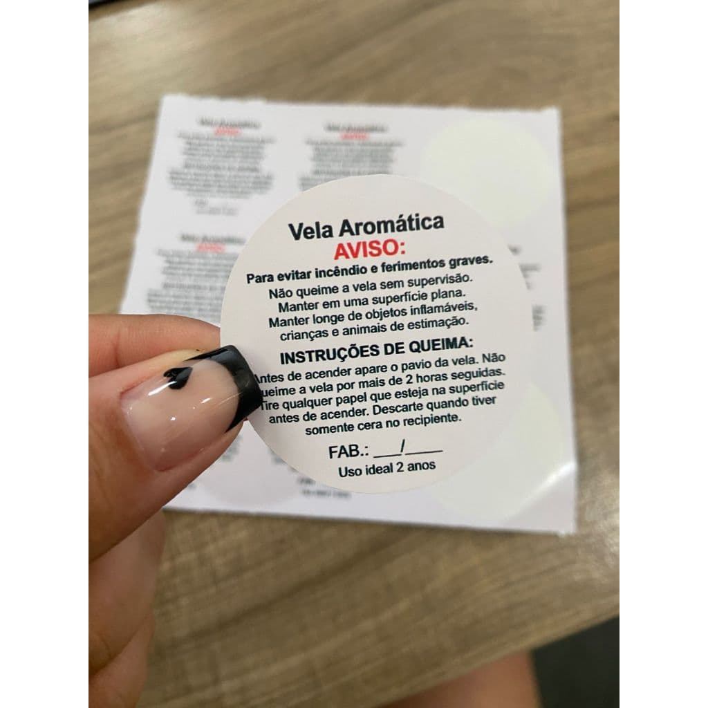 Adesivo / Etiquetas De Aviso / Segurança Vela - 5 Cm