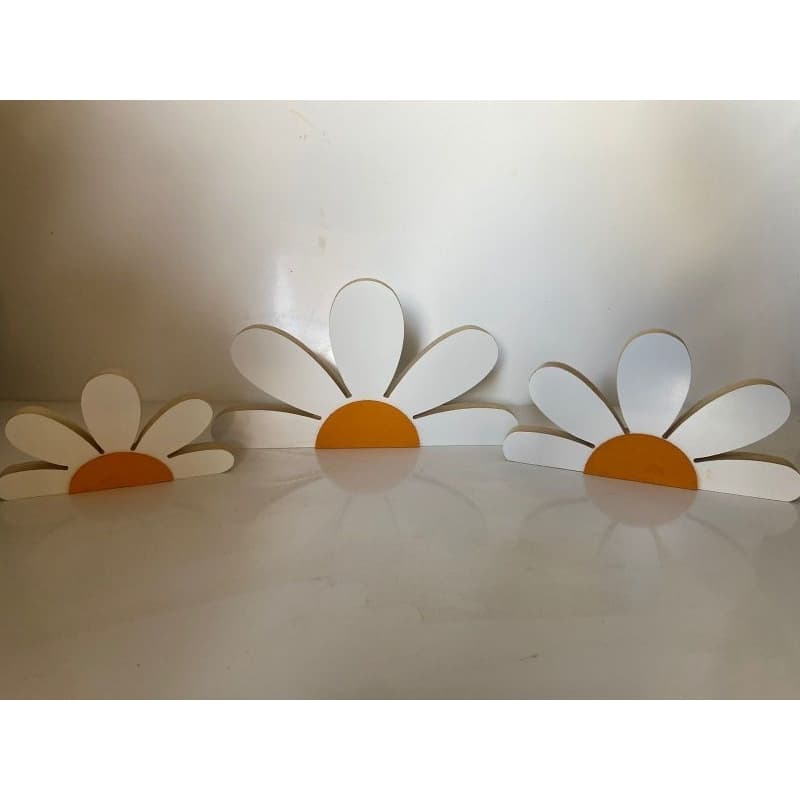 Trio de margarida com pintura