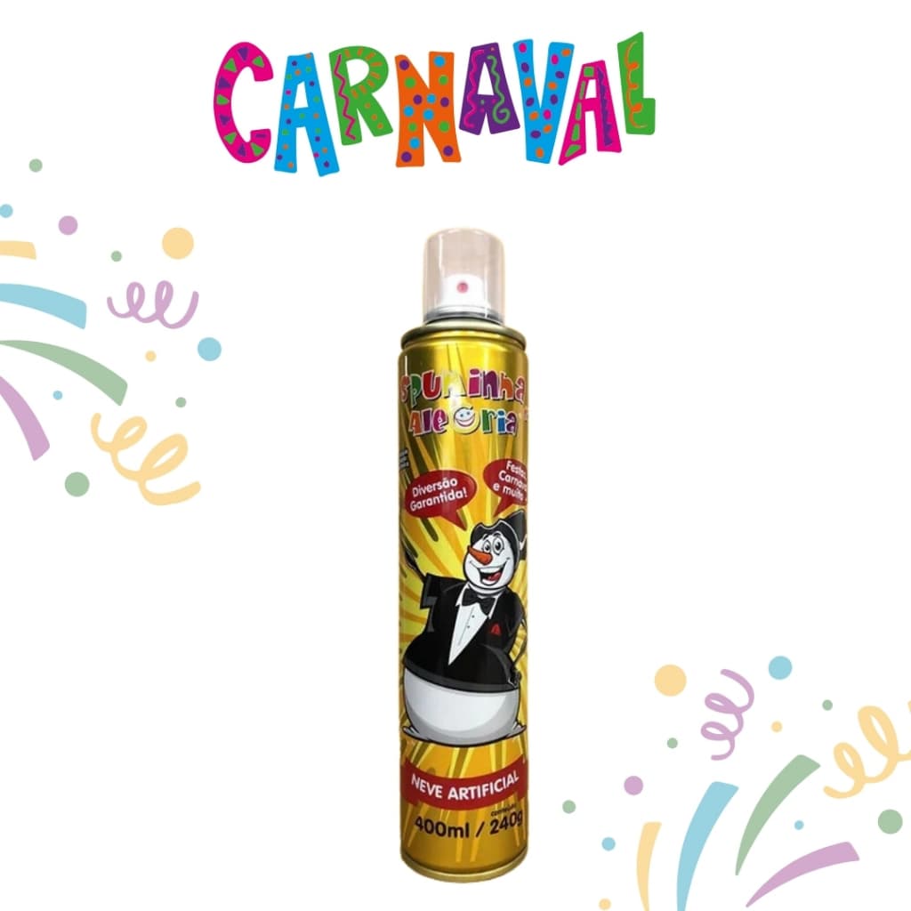 Espuminha da Alegria - Neve artificial - 400ml - Espuma Carnaval e Festas - Unitário