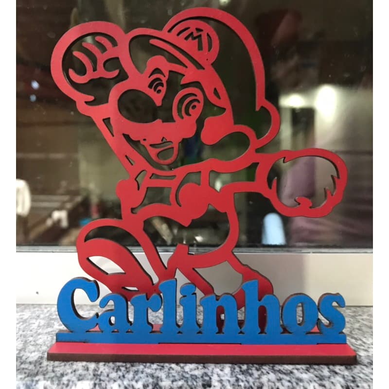 10 Lembrancinhas Super Mário Personalizada Festa Nomes Centro De Mesa Infantil