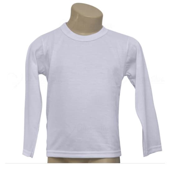 CAMISA MANGA LONGA INFANTIL BRANCA