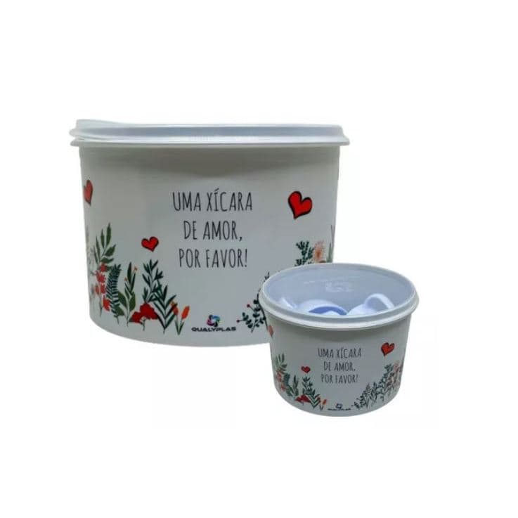 Kit Pote De Cozinha Com 4 Xícaras De Chá Acrílica Branco Presente Dia das Mães/Chá de Panelas!!!