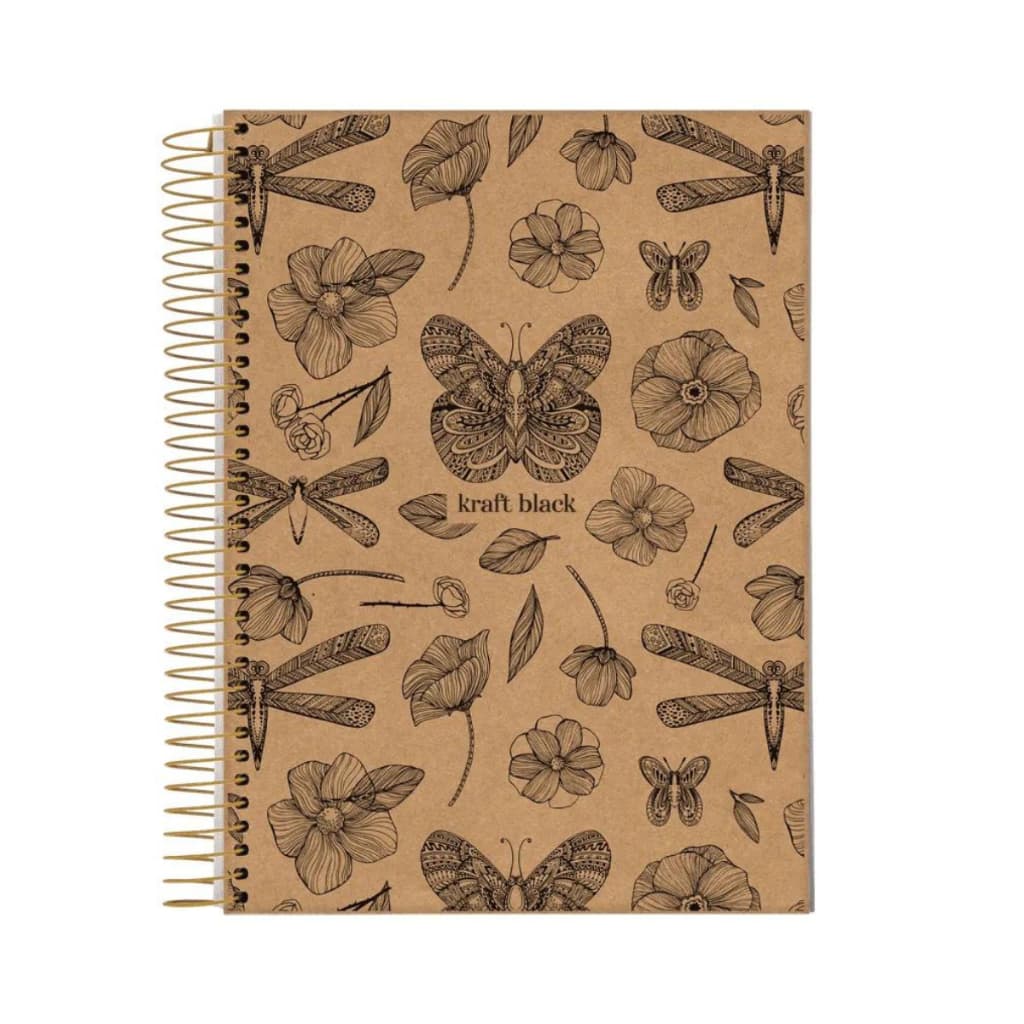 Caderno Universitário Kraft Black 10 Matérias 160fls