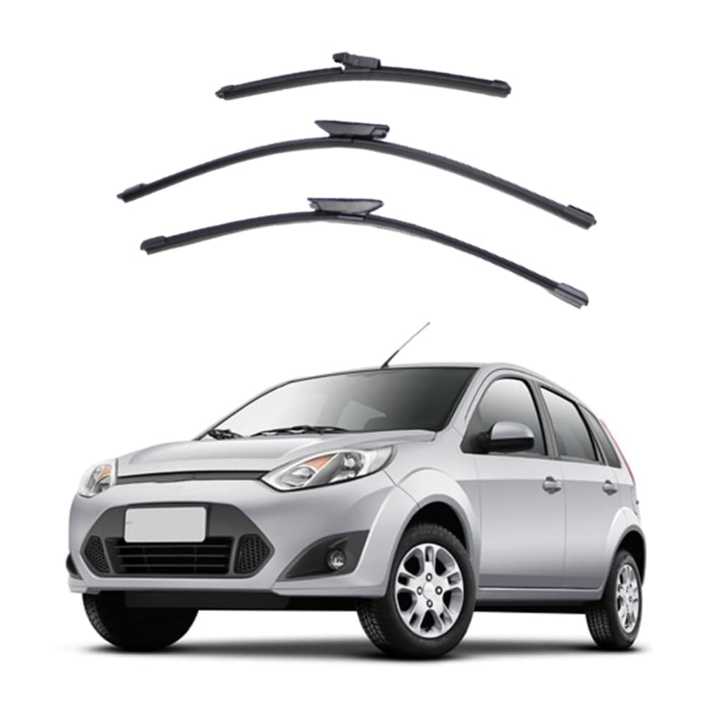 Kit Palheta Limpador Parabrisa Proteção Chuva Ford Fiesta 2005 à 2010