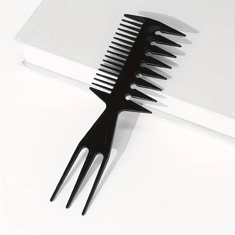 Pente 3 Funções Garfo Black Power Para Cabelo Afro E Cacheado
