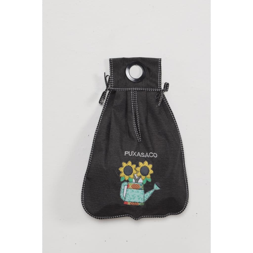 Puxa Saco Bordado Para Armazenar Sacolas De Mercado