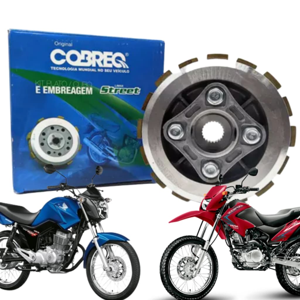 Kit Embreagem Completo Honda Cg Titan Fan 150 Bros 150 2004 2005 2011 2012 2013 2014 2015 2016 2017 2018 Original Cobreq