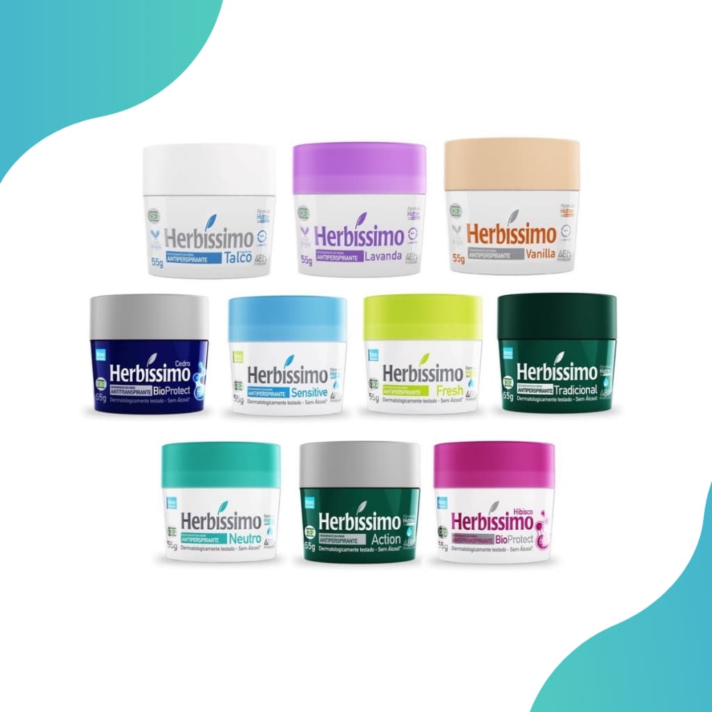 Desodorante antitranspirante em Creme Herbíssimo 55g (Protege até 48HR)