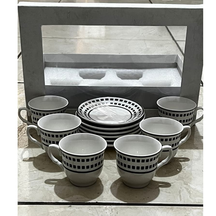 Jogo de xícara Porcelana Kit Xícara 12 peças (6 xícaras+ 6 pires)para Café