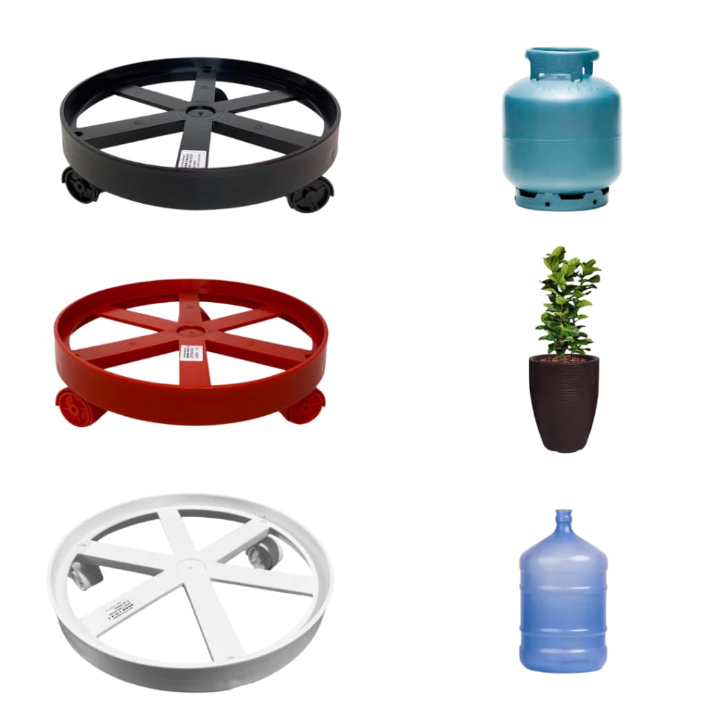 Suporte para Botijão de Gás Vaso de Plantas e Galão de Água com Rodinha Super Resistente