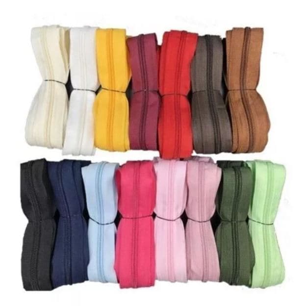 Zíper Colorido N.5 de Nylon - 10, 20 ou 30 METROS CORRIDOS- POSSÍVEL MESCLAR