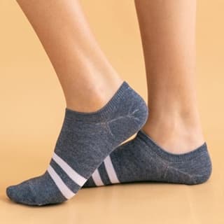 Kit 9 Pares Meia Invisível Masculina Feminina Sapatilha Cano Curto Algodão Listra Adid