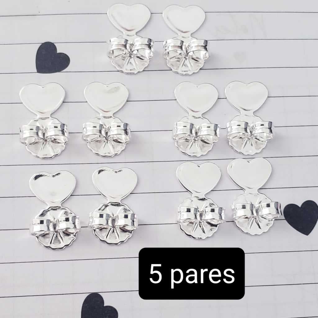 5 Pares de Tarraxas Mágicas Para Orelha Rasgada