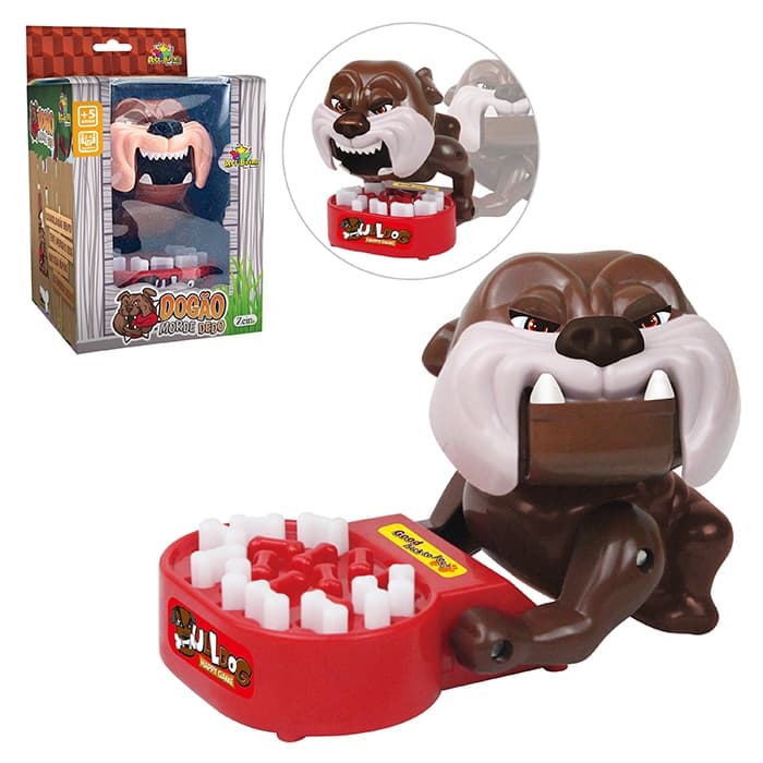 Brinquedo Cachorro Dog morde Dedo Engraçado Boca Mordida Dedo Desafio
