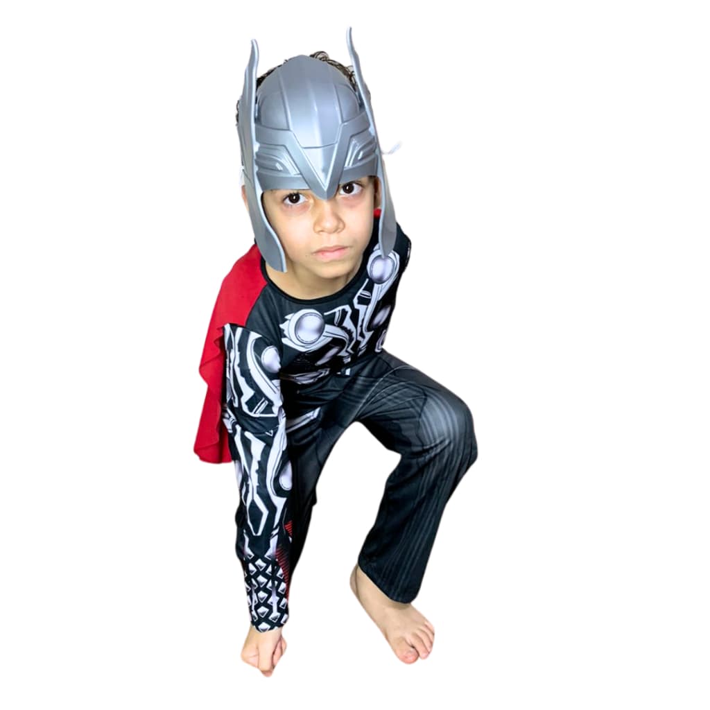 Fantasia Infantil Thor C/ Enchimento C/ Máscara