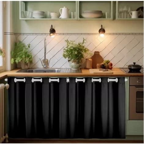 Cortina PVC impermeável 1,40x0,80 Pias/Tanques/Janelas Lavanderia Cozinha Sala Quarto folha única Lisa