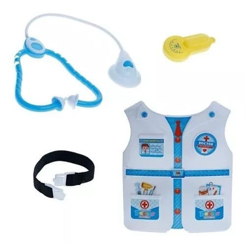Kit Médico Infantil Com Colete Acessórios Brinquedo Zein