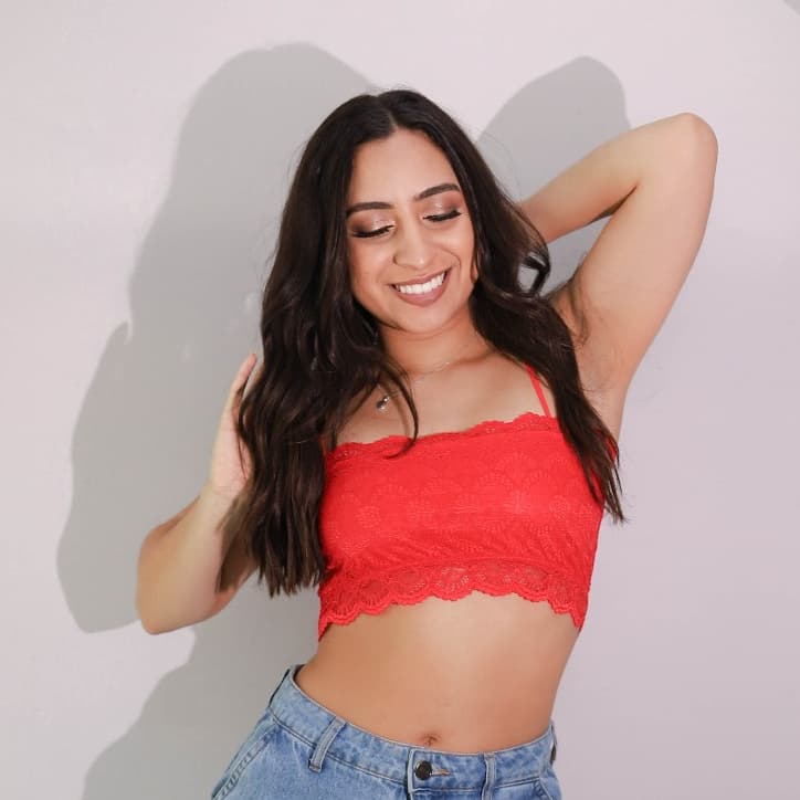 Top Cropped  Faixa sem bojo Renda Moda Blogueira