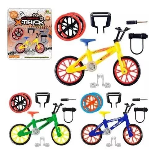 Bicicleta De Dedo Com Acessórios Monta E Desmonta Presente