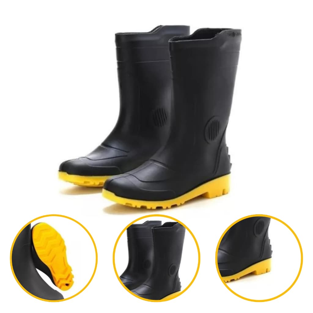 Bota Motociclista Impermeável Solado Amarelo Pega Forte