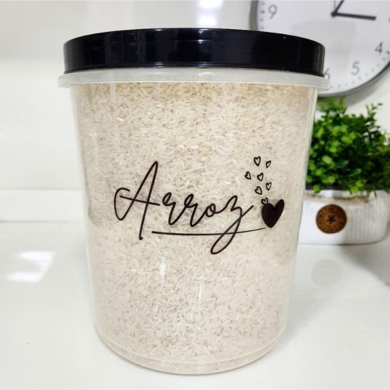 Pote para 5 kg de arroz - pote de mantimento