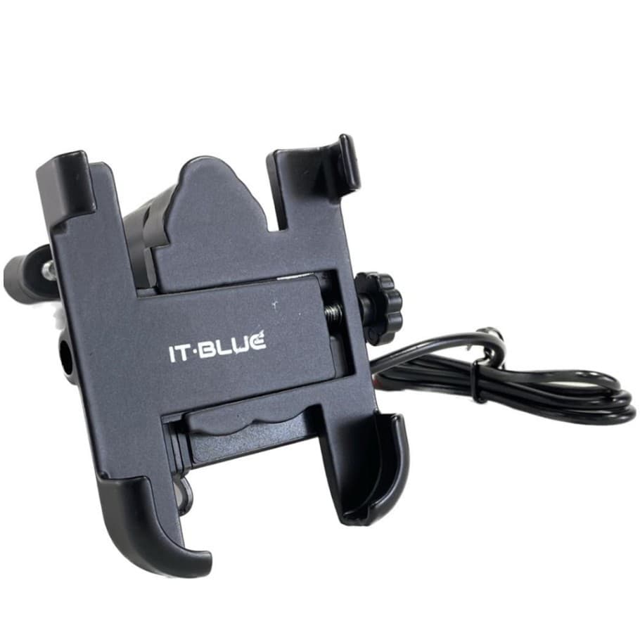 Suporte de Celular em alumínio para Motos Com Carregador Usb