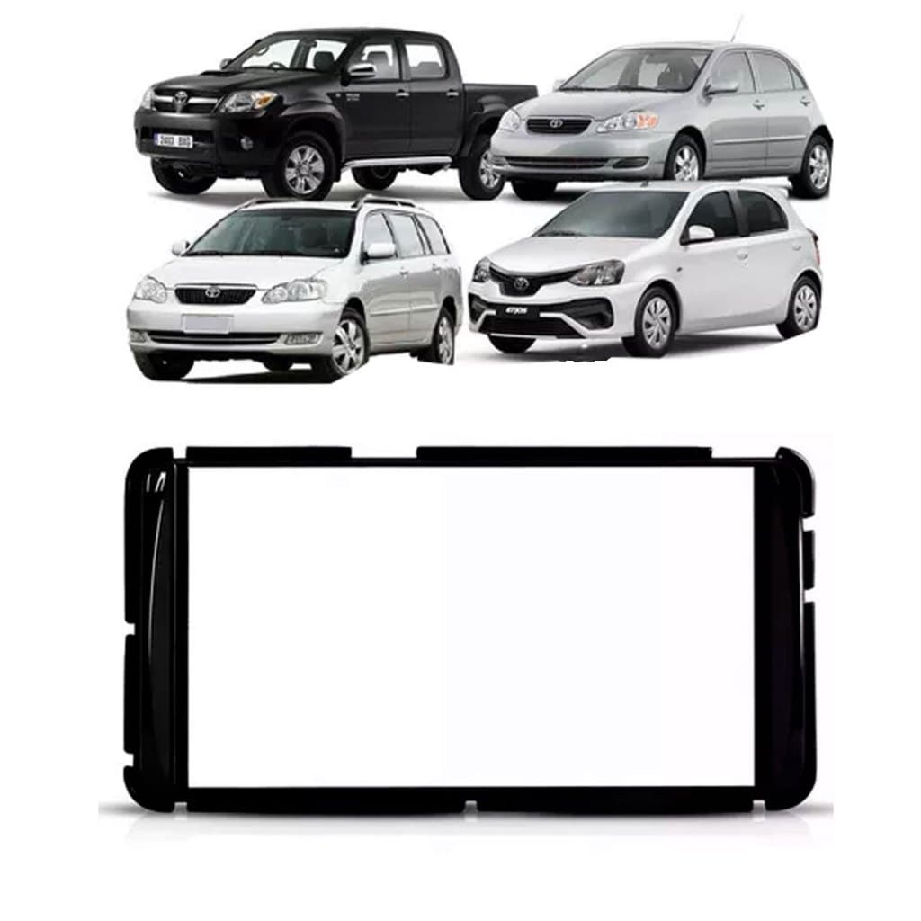Moldura Painel 1 e 2 Din Multimidia 7 Polegadas Etios Hilux Corolla Gli Yaris