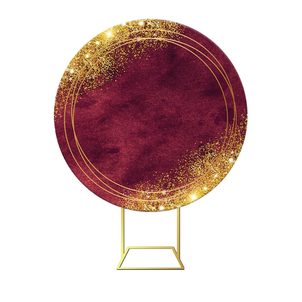 Painel de Festa Marsala com Dourado - 1,50 m