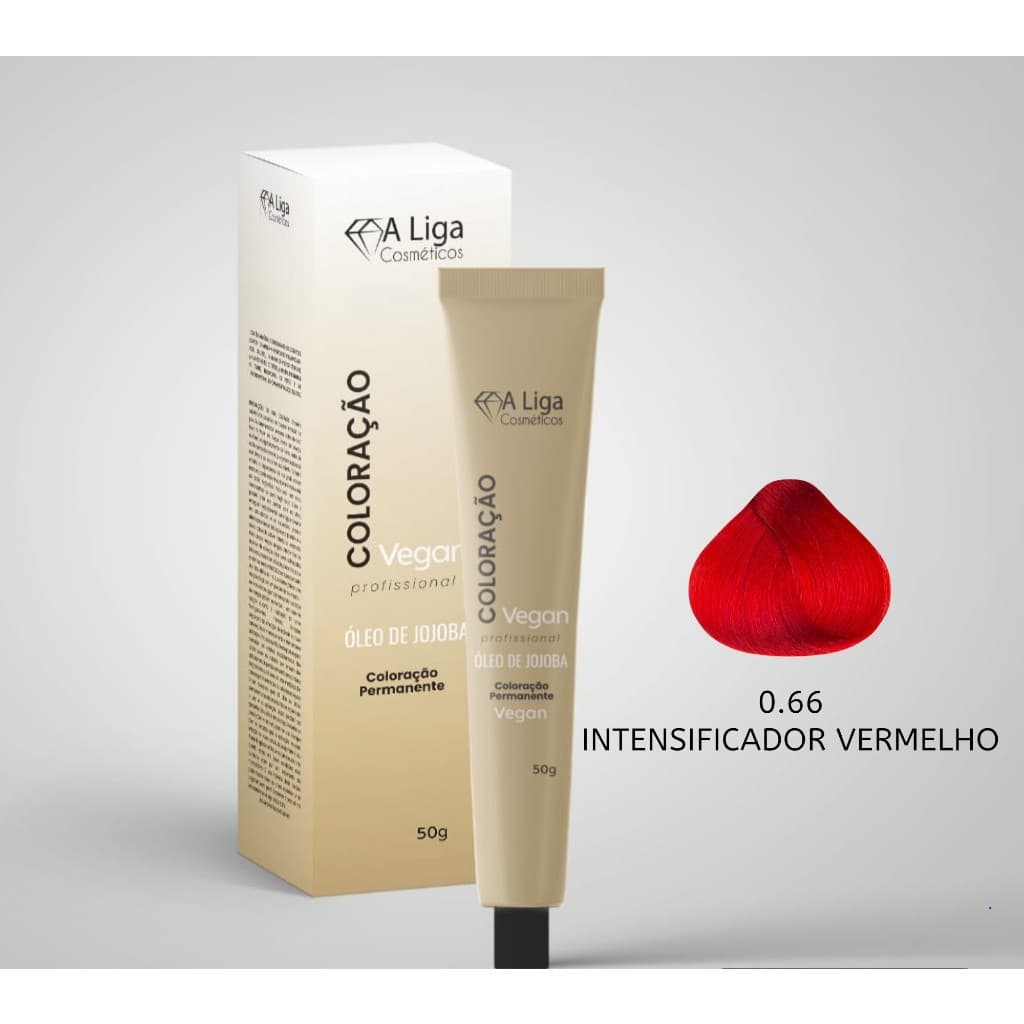 COLORAÇÃO VEGANA 0.66 A LIGA COSMÉTICOS 60 GR - INTENSIFICADOR VERMELHO