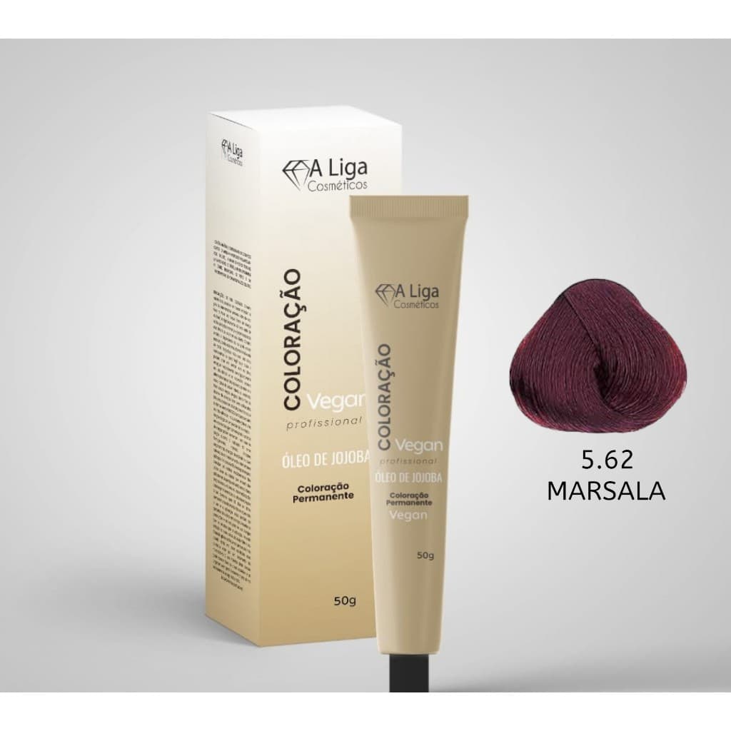 COLORAÇÃO VEGANA 5.62 MARSALA A LIGA COSMÉTICOS 60 GR