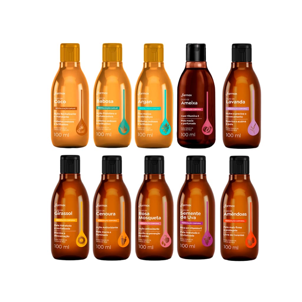 Farmax Óleos Capilares e Corporais - 100ml