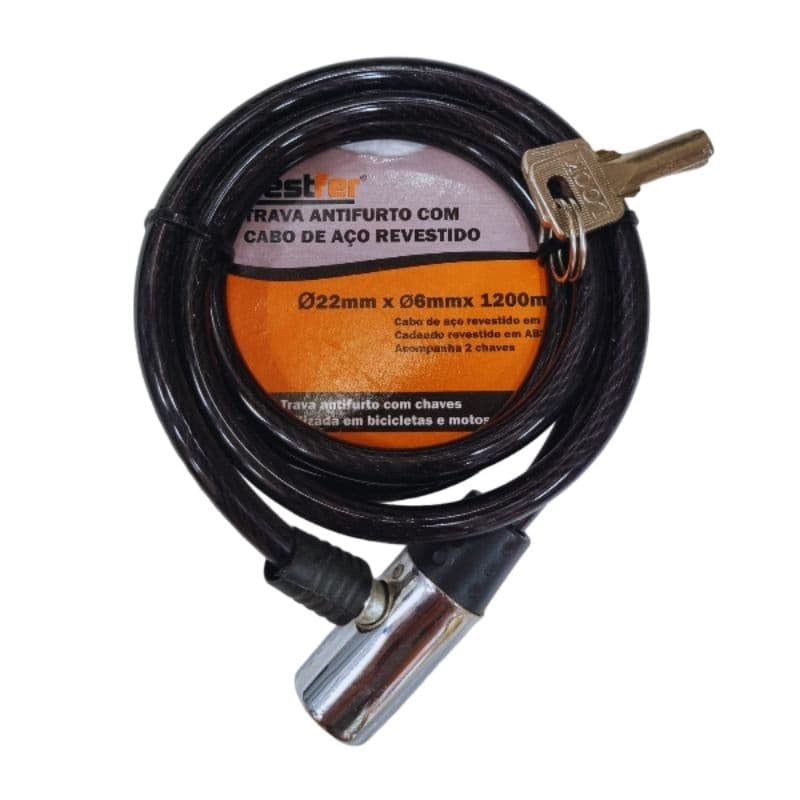Cadeado trava tranca para bicicleta bike com chave antifurto grande