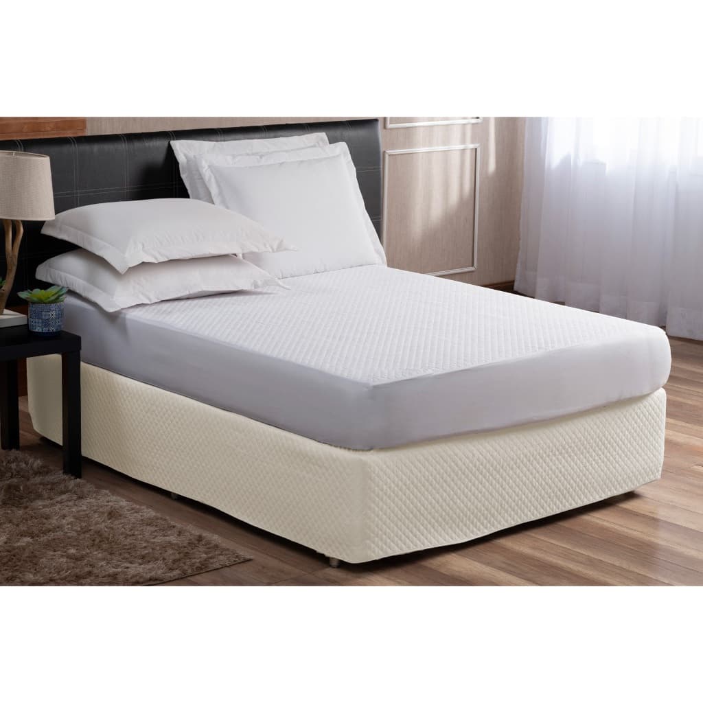 Saia Box Matelada Ultrassonica com Elástico e Viés Solteiro, Casal, Queen, King Promoção
