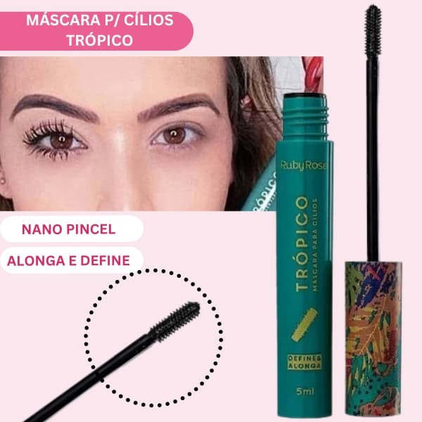 Máscara para cílios Trópico Ruby Rose Alonga e Define Máscara alongadora